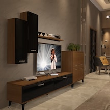 Decoraktiv Eko 6 Slm Std Silver Tv Ünitesi Tv Sehpası Ceviz - Siyah
