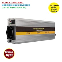 12 Volt - 1000 Watt Modıfıed Sınus Inverter 10-15v Arası-220v Ac