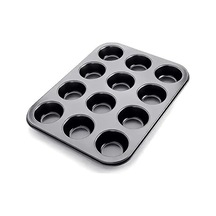 12'li Muffin Ve Cupcake Fırın Tepsisi Yapışmaz Metal Kek Kalıbı, 12 Gözlü Muffin Kabı, Cup Cake Pişirme Te Çok Renkli