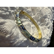 Aurelia Mystic Eye 24k Parıltılı Çelik El İşçiliği Nazar Esintili Bileklik Mavi