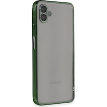 Mey İthalat Samsung Uyumlu Galaxy A04 Kılıf Lensli Silikon - Yeşil