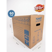 Duncan Premium Ev Taşıma Kolisi 20 Adet 50x30x40cm-tutamaçlı Çift Oluklu Kraft Sağlam Kutu 60 Lt