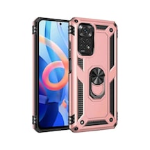 Xiaomi Redmi Note 12s Uyumlu Kılıf Sofya Yüzüklü Silikon Kapak - Rose