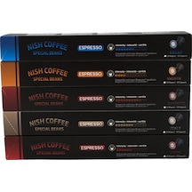 Nish Coffee Lungo Italy Risteretto Smooth Decaf Kapsül Kahve 5'li Set