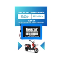 Kuba K4 Batarya Standart Kapasite Lifepo4 72v 18ah Elektrikli Motosiklet Bataryası