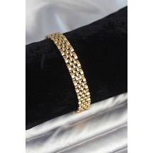 316l Çelik 9 Mm Kalınlıkta Gold Renkli Erkek Bileklik - Çok Renkli