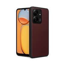 Xiaomi Redmi 13c Uyumlu Kılıf Aras Deri Kapak - Bordo
