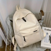 Snapbuy Kadın Moda Sırt Çantası - Büyük Kapasiteli, Rahat, Üniversite Öğrencileri İçin Yüksek Kaliteli Naylon Çanta White