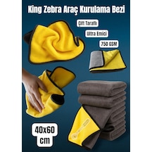 Technow King Zebra 50x70 Cm 240 Gsm Çift Taraflı Araç Oto Kurulama Temizlik Bezi