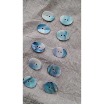 Doğal Hakiki İnci Midye Kabugu Düğme 12x17 Mm 12 Adet