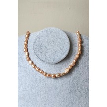 Somon Arpa İnci Kolye 0235 - Somon