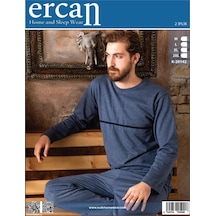 Ercan K-20142 Erkek 2 İplik Pijama Takım Gri