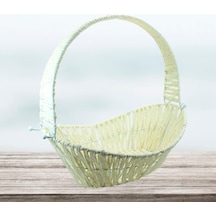 Saplı Oval Sepet 31 Cm Küçük Boy