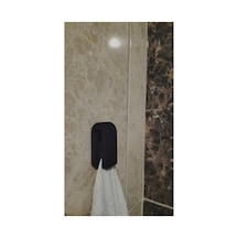 2 Li 3d Baskı Modern Siyah Havlu Askısı Dayanıklı Banyo,mutfak Havluluk-duvar Tipi Kaymaz Siyah