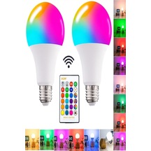 Calido Rgb 10 Wat Led Uzaktan Kumandalı Renkli Foksiyonlu Renkli Ampul Lümen E27 Duy Işık Beyaz