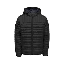 Jack & Jones Only & Sons Erkek Siyah Paul Quilted Hood Kapüşonlu Mont 22015121-blk