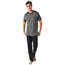 Mod Collection Sıfır Yaka Kısa Kol Erkek Pijama Takım