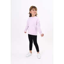 Toontoy Kids Toontoy Kız Çocuk Taytlı Takım Açık Lila