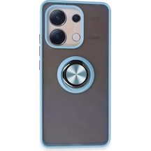 Xiaomi Redmi Note 13 4g Kılıf Montreal Yüzüklü Silikon Kapak - Buz Mavi -
