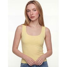 Slim Fit Kadın Bluz K.kol Light Yellow