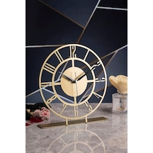 Bunnela Metal Gold/eskitme Masa Üstü Saati 25x23cm Mms-m Myk1303-3 Diğer