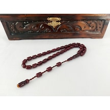 Soma Tesbih Çubuk Malzemeden Yapma Kapsül Kesim Sıkma Kehribar Tesbih 7.5 x 10.5