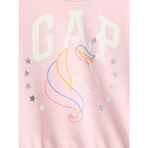 Gap V-frch Fam Logo Crew Fa26 Çocuk Pembe Sweatshırt 907212001