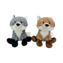 Pb31563-23 Peluş Oturan Tilki 23 Cm - 1 Adet Stokta Olan Gönderilir Kahverengi
