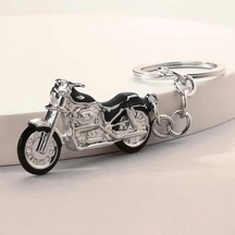 Kdot Motorsiklet Tasarımlı Anahtarlık, Siyah, Çinko Alaşım Metal, Motor Temalı, Dayanıklı, 4.5x2.5 Cm