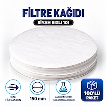 Filtre Kağıdı 150 Mm Siyah Hızlı 101 100 Lü Paket