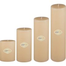 Small 4 Lü Set Mum Çap 7 Cm Krem Krem