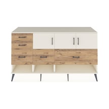 Kronos Konsol 3 Raflı 5 Çekmeceli 3 Kapaklı 176x59x99 Aytaşı-ayta Aytaşı-aytaşı/çam