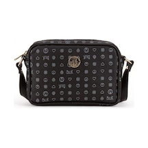 Bilik Deri Monogram Siyah Kadın Çapraz Askılı Çanta Nv 1002-mg 001