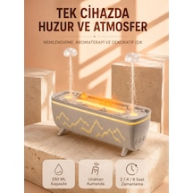 Aroma Difüzörü 280 Ml Yağmur Damlası Efektli Hava Nemlendirici Uzaktan Kumandalı Led Işıklı