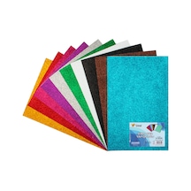 Lino Eva 50X70 Cm.10 Renk 2Mm. Simli Yapışkanlı 10Lu Paket