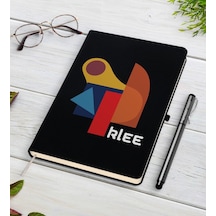 Kişiye Özel Klee Tasarımlı Siyah Defter Ve Kalem Seti