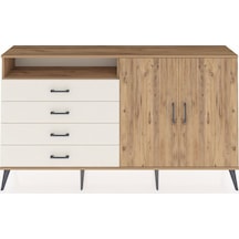 Arges Konsol 3 Raflı 4 Çekmeceli 2 Kapaklı 176x30x99 Çam-çam/aytaşı Atlas Çam/aytası - Atlas Çam