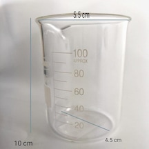 Lab Cam Beher Ölçü Kabı 100 Ml Şeffaf
