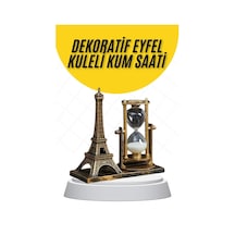 Dekoratif Eyfel Kulesi Ve Kum Saati Vintage Tarzı Masa Süsü Biblo 22348317