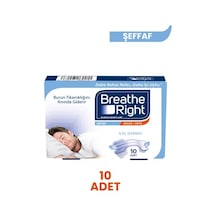 Breathe Right Şeffaf Klasik Burun Bandı Normal Boy 10'lu