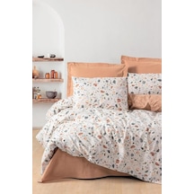 Cotton Box Minimal Çift Kişilik Nevresim Takımı Lastikli Oniks Karemel Karamel