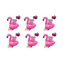 Flamingo Şişme Havuz Deniz Bardak Tutucu Float Bar 6 Adet Standart