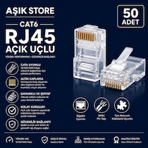Cat6 Rj45 8p8c Ethernet Konnektör 50 Adet