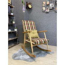 Asedia Trend Naturel Ekose Hardal Sallanan Sandalye Dinlenme Koltuğu