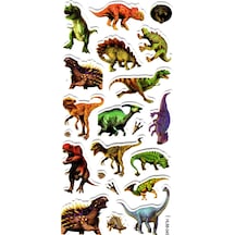 Sticker Kabartmalı Stiker Defter, Planlayıcı Etiket Hl88-045 - 17x9 Cm - Vahşi Dinazor