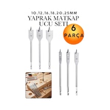 6'lı Yaprak Matkap Ucu Seti: Ahşap, Sunta, Plastik Ve Alçıpan İçin Hassas Delik Delici Ve Daire Açıcı Bits Uç Takımı Hızlı, Pürüzsüz Ve Hassas Kesim Sağlayan Dayanıklı Bits Uç Seti