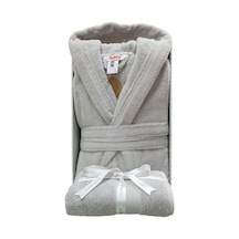 Özdilek Super Soft Kapüşonlu Bornoz + Baş Havlusu- Gri