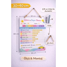 Kişiye Özel Montessori Görev Ve Başarı Panosu - Yaz-sil Hediyeli 30x40 Cm Kalem + Sticker04