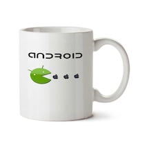 Androıd Pac-man Oyun İki Tarafı Baskılı Kupa Bardak Çok Renkli