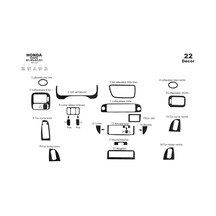 Honda Civic Torpido Kaplama 1995-2001 22 Parça Siyah Karbon